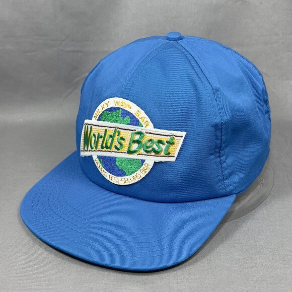 Vtg Milky Way Candy Bar Snapback Hat Cap Milk Chocolate Sweets Baseball USA Mens - Picture 2 of 15